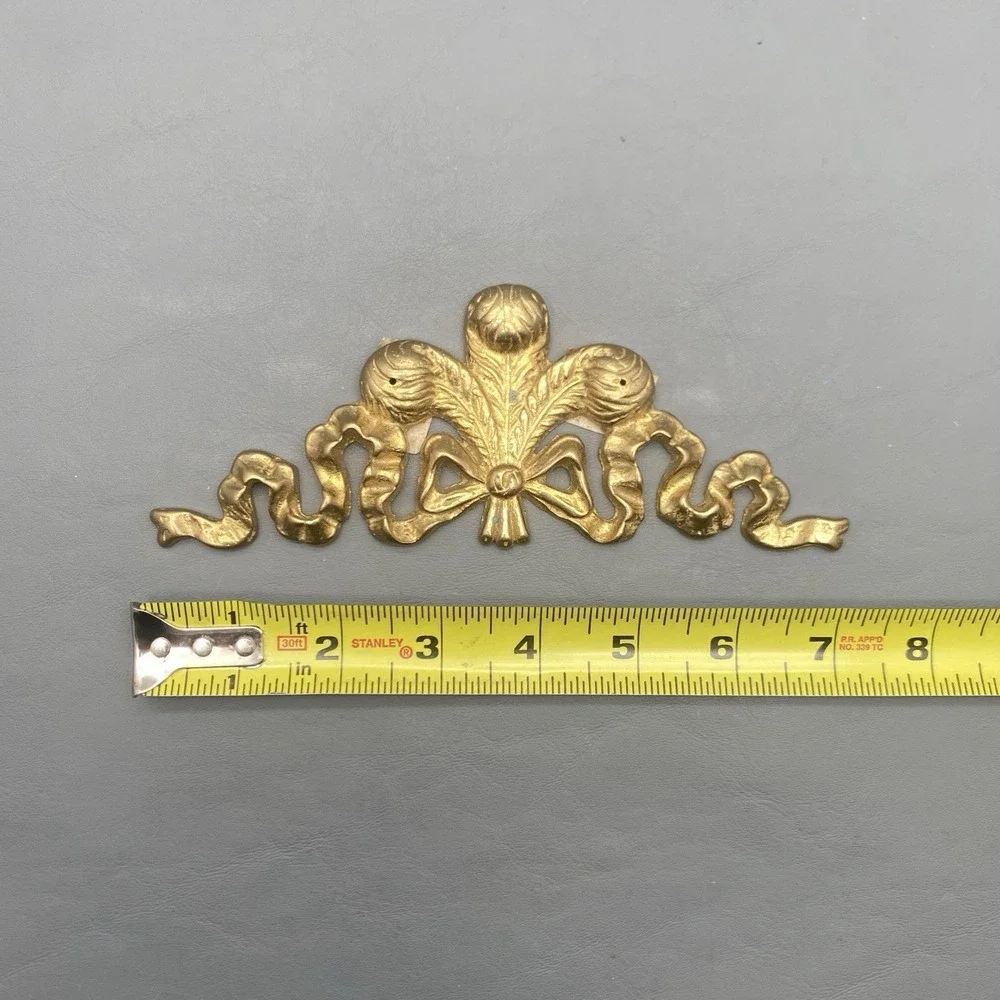 Vintage Solid Brass Bow Swag Wall Hanger